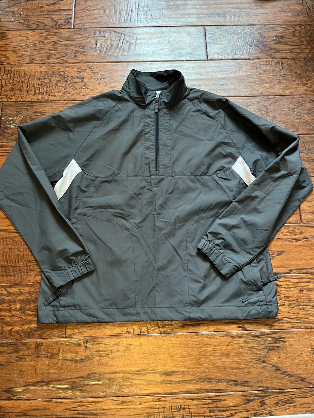 Women's Black Windbreaker Jacket with Reflective Accents